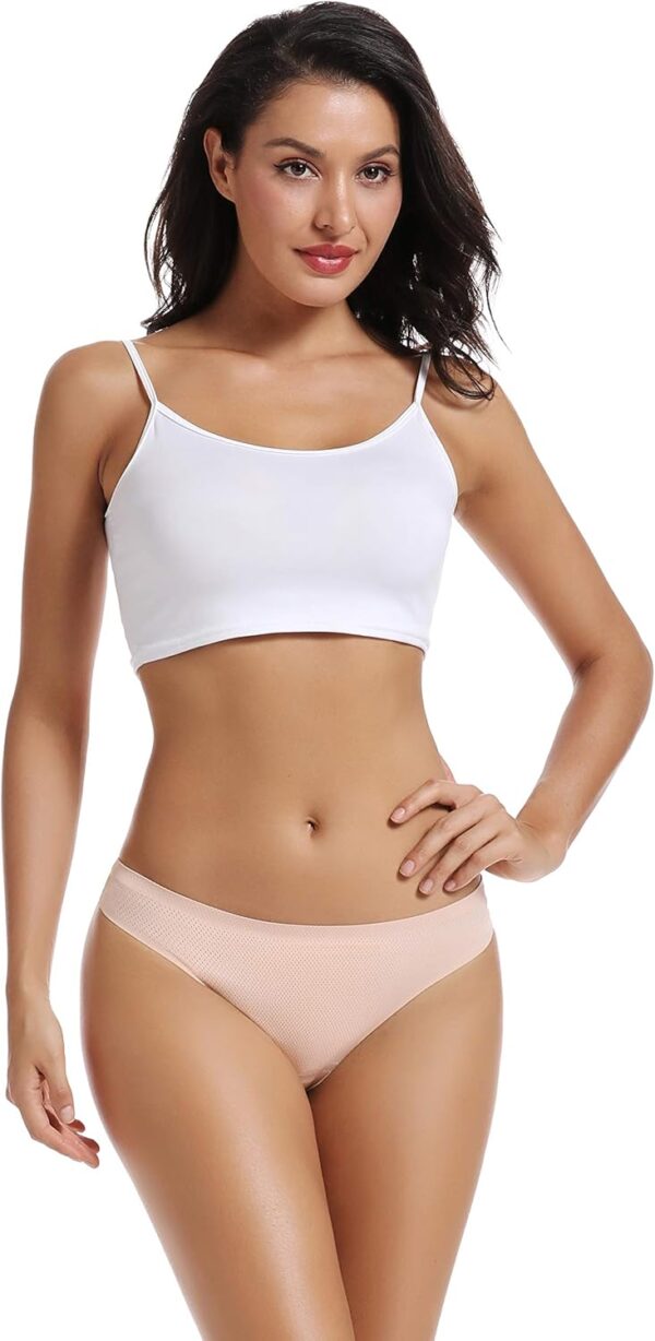 voenxe Seamless Women Underwear Thongs,No Show Ladies Thong,No Line Workout Breathable Comfortable Panties,Soft Undies,5-Pack - Image 3