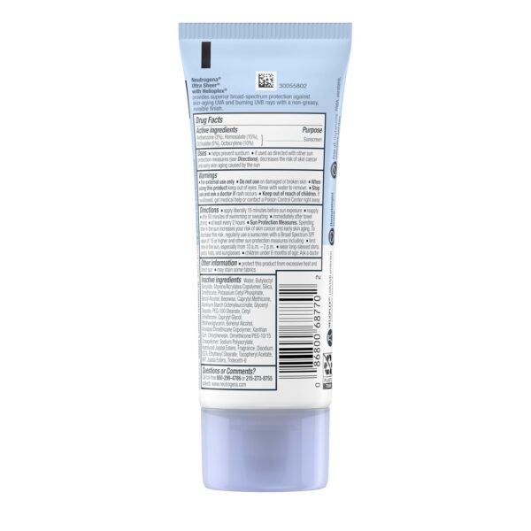 Neutrogena Ultra Sheer Dry-Touch Water Resistant and Non-Greasy Sunscreen Lotion with Broad Spectrum SPF 70, 3 Fl Oz (Pack of 1) - Image 10