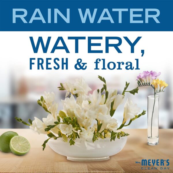 MRS. MEYER'S CLEAN DAY Hand Soap, Made with Essential Oils, Biodegradable Formula, Rain Water, 12.5 fl. oz - Pack of 3 - Image 5