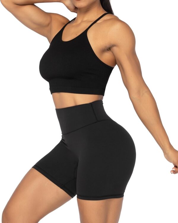 Sunzel No Front Seam High Waist Biker Shorts for Women, Squat Proof Yoga Workout Gym Bike Shorts - Image 7