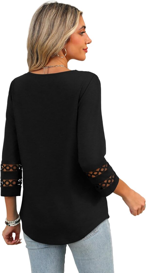 XIEERDUO 3/4 Length Sleeve Womens Tops Dressy Casual Blouses for Women 2025 Trendy V Neck T Shirts Summer Clothes - Image 6