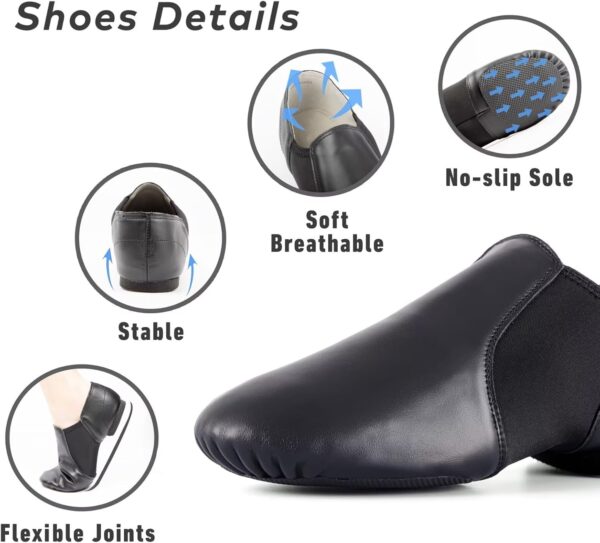100% Cowhide Leather Dance Jazz Shoes for Women/Men - Image 3