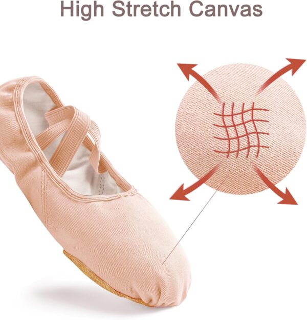 Stelle Women Ballet Shoes Highly Stretch Canvas Adult Ballet Slippers Split Sole Yoga Dance Shoe for Girls Boys - Image 5