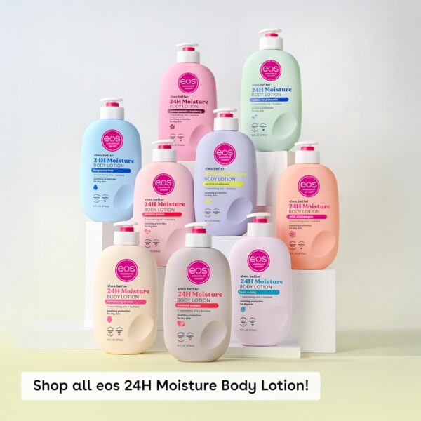 eos Shea Better Body Lotion- Vanilla Cashmere, 24-Hour Moisture Skin Care, Lightweight & Non-Greasy, Made with Natural Shea, Vegan, 16 fl oz - Image 7