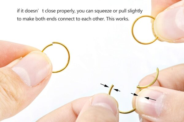 4Pairs/Pcs 18G Surgical Steel Hinged Clicker Segment Nose Rings Hoop Helix Cartilage Daith Tragus Sleeper Earrings Body Piercing for Women Men 6mm 8mm 10mm 12mm - Image 5