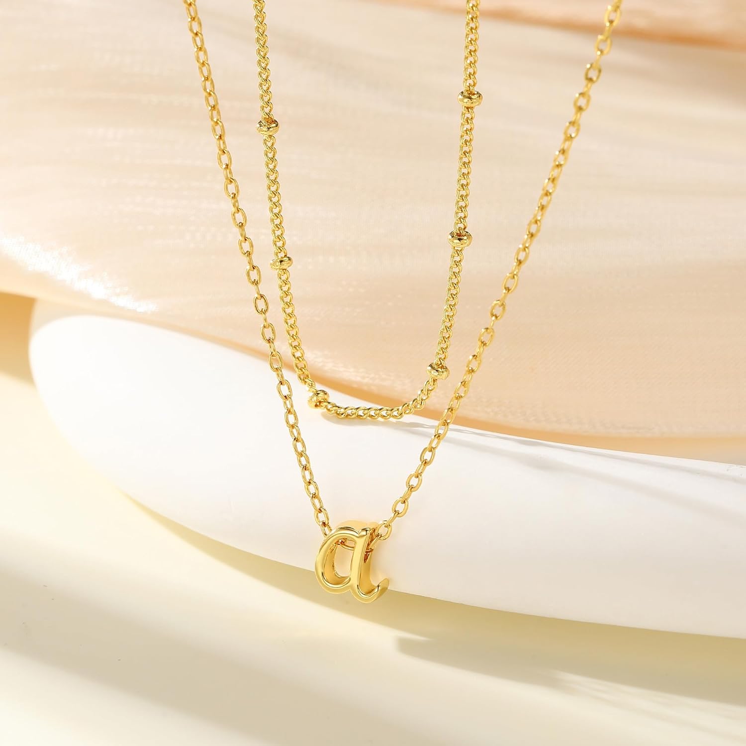 Yoosteel Layered Initial Necklaces for Women Teen Girls Trendy - Dainty Gold/Silver Letter A-Z Stack Initial Necklace Birthday Personalized Gifts for Women Jewelry - Image 7