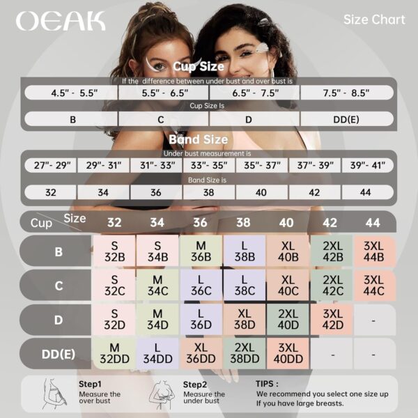 OEAK Womens Deep V Bras Wireless Comfortable Bra Supportive No Underwire Bras Tshirt Push Up Bralettes Plunge Seamless Bra - Image 7