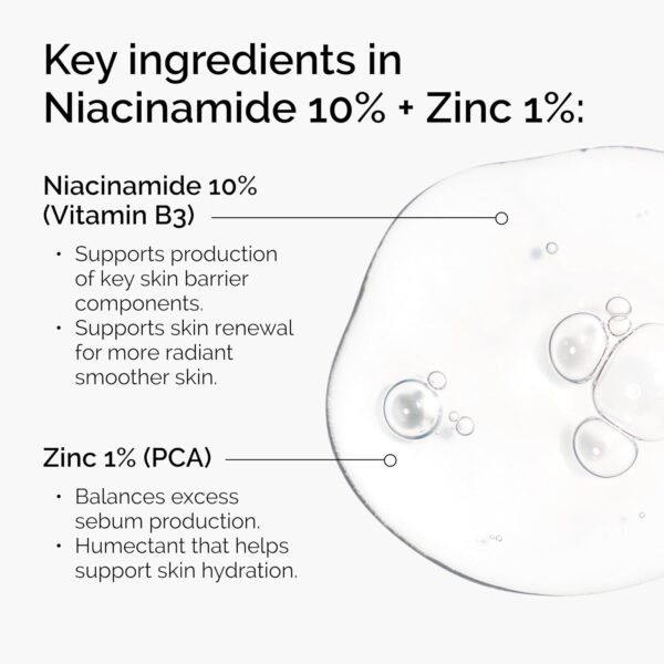 The Ordinary Niacinamide 10% + Zinc 1%, Smoothing Serum for Blemish-Prone Skin - Image 4