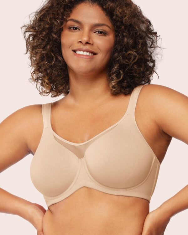 HSIA Minimizer Bras for Women Plus Size, Full Coverage Coolcomfort T Shirt Unlined Bra with Underwire for Heavy Breast - Image 4