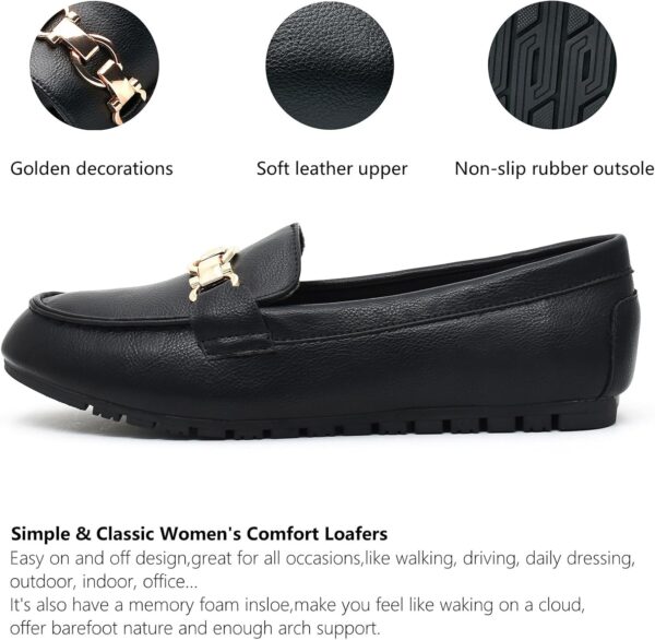 Loafers for Women Business Casual Shoes Comfortable & Lightweight Penny Loafers Slip On Work Flats - Image 3