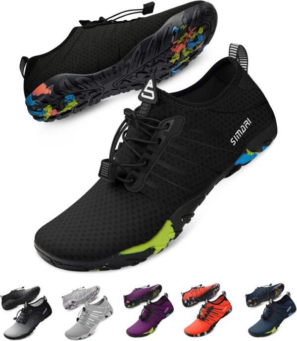 SIMARI Water Shoes for Women Men - Barefoot Quick-Dry Aqua Socks | Lightweight Swim Shoes for Surfing, Swimming, Beach Sports, Kayaking, Diving | Non-Slip Design - Image 2