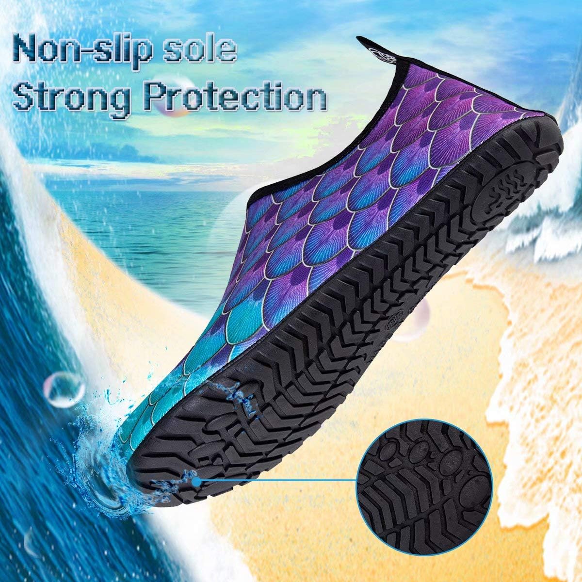 YALOX Water Shoes Women's Men's Outdoor Beach Swimming Aqua Socks Quick-Dry Barefoot Shoes Surfing Yoga Pool Exercise - Image 4