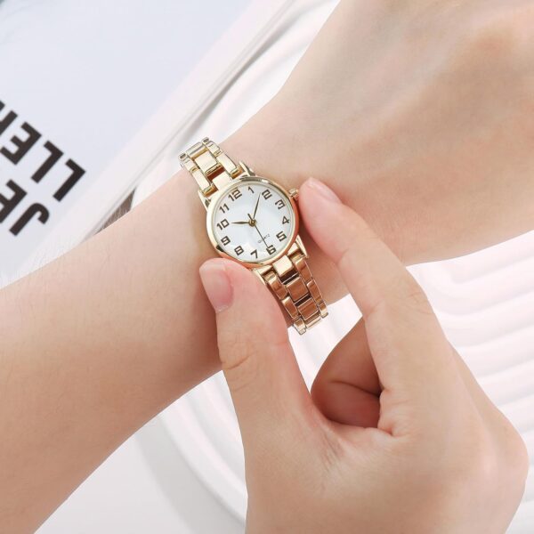 Womens Waterproof Wrist Watch,Women's Small Thin Analog Bracelet Quartz Watch Dainty Christmas Gifts - Image 5