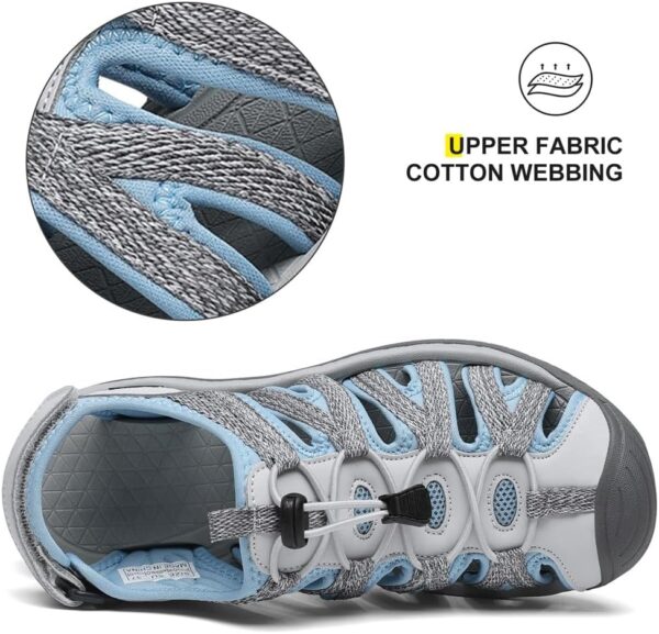 Dannto Women's Closed Toe Hiking Sandals Walking Water Sandal Comfort Athletic Sport Outdoor Sandals - Image 4