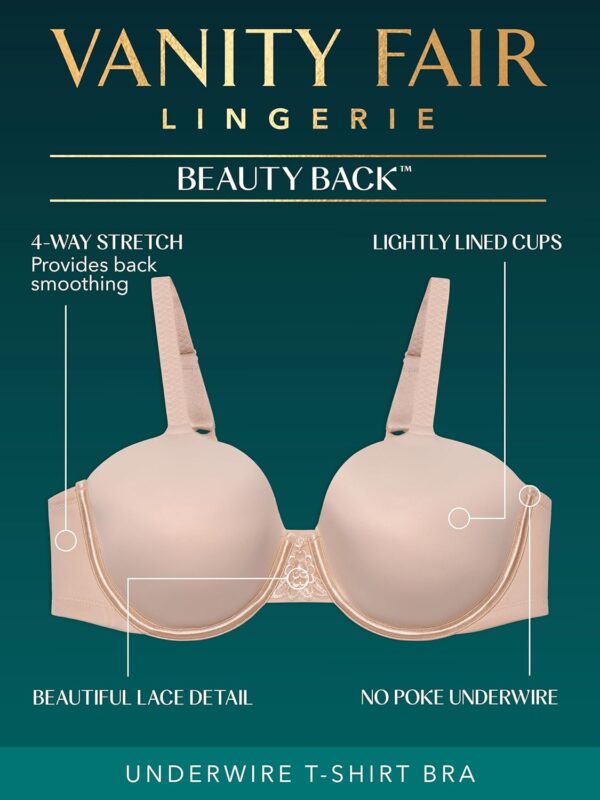 Vanity Fair Women's Full Figure Beauty Back Smoothing Bra, 4 Way Stretch Fabric, Lightly Lined Cups up to H - Image 5