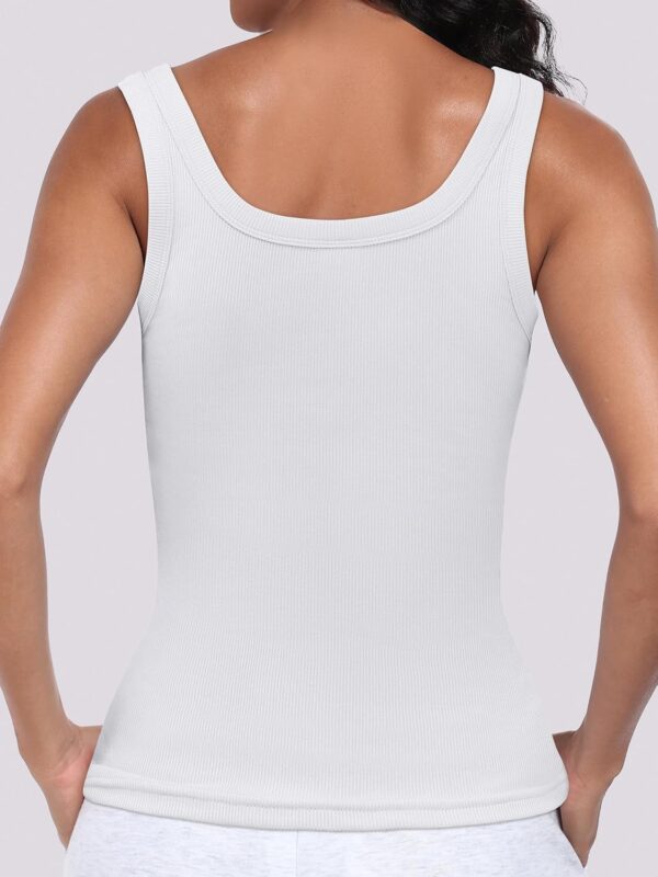 ANRABESS Womens Sleeveless Scoop Neck Tank Top Ribbed Fitted Summer Basic Slim Cute Tops 2025 - Image 6