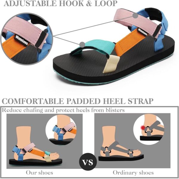 WateLves Womens-Sport-Sandals Outdoor Hiking Sandals with-Arch-Support Comfortable Webbing-Water-Athletic Beach-Sandals for Travel-Walking-Trekking-Camping - Image 4