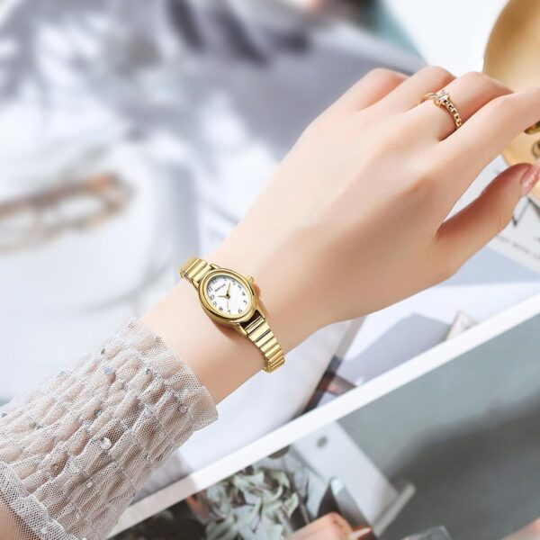 BOFAN Small Gold Watches for Women Easy Read Ladies Quartz Wrist Watch with Stainless Steel Expansion Band,Waterproof. - Image 6