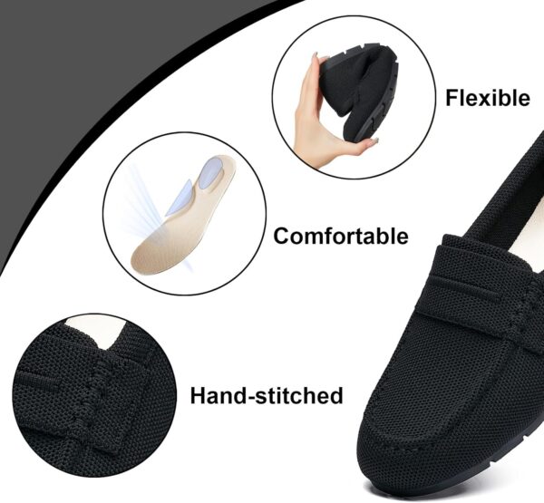 Loafers for Women Comfortable Slip on Work Flats Shoes Womens Dressy Casual Walking Shoes - Image 4