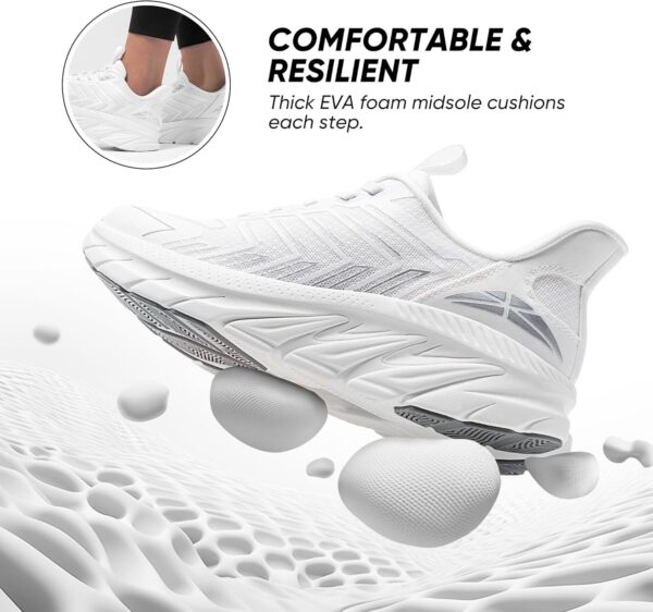 Women's Slip On Walking Shoes Running Comfortable Tennis Breathable Non Slip Athletic Gym Workout Cross Training Fashion Sneakers - Image 4
