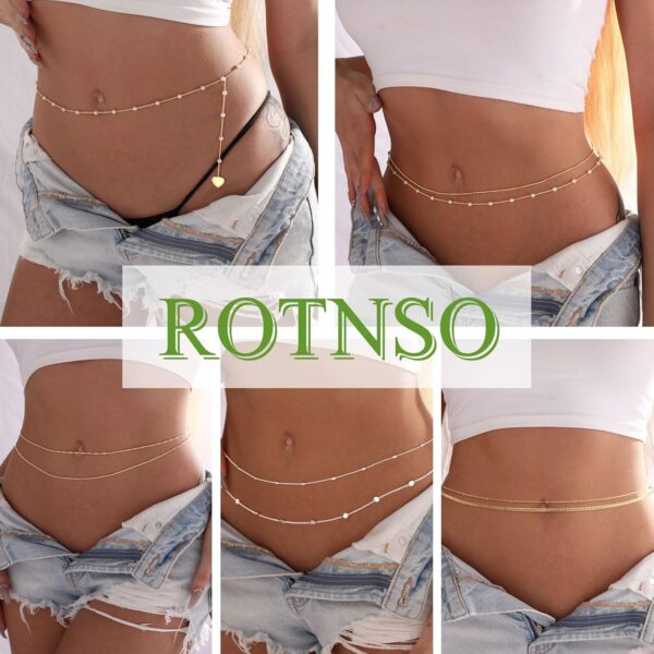 14K Gold Plated Body Chains Dainty Boho Layered Beach Waist Chain Adjustable Bikini Belly Chain Jewelry Accessories for Women Sexy - Image 7