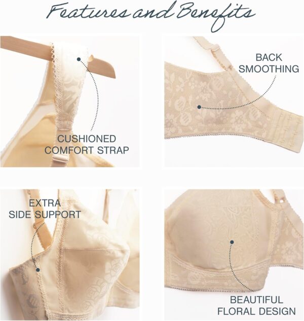 Playtex Women's Wireless Bra, 18 Hour Plus-Size Bras Available, Full Coverage, Smoothing, 4693, Single or 2-Pack - Image 5