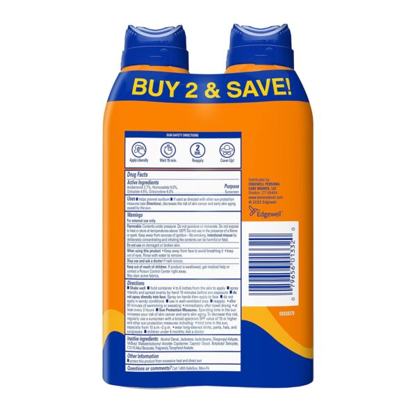 Banana Boat Sport Ultra SPF 50 Sunscreen Spray | Banana Boat Sunscreen Spray SPF 50, Water Resistant, Oxybenzone-Free, Sunblock, 6oz each Twin Pack - Image 13