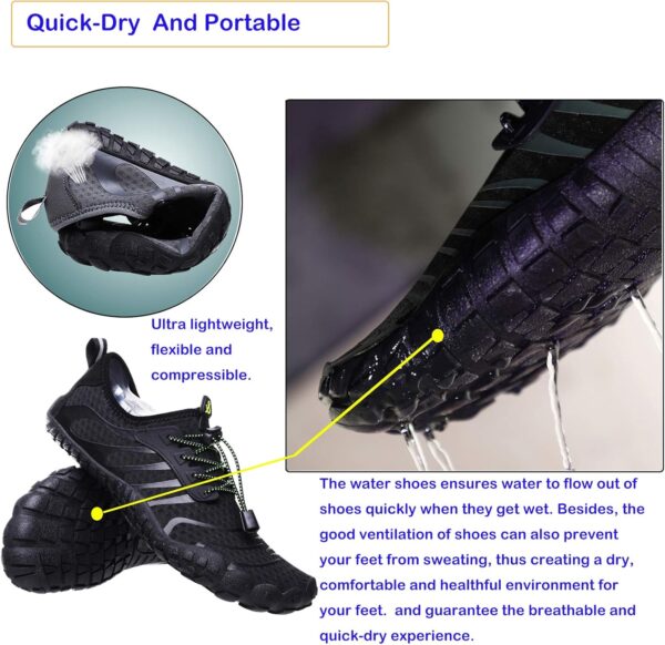 Water Shoes Mens Women Barefoot Shoes Quick Dry Aqua Outdoor Sports for Swim Pool Beach Surf Walk Water Yoga River Lake Hiking Kayaking - Image 6