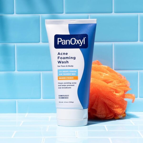 PanOxyl Acne Foaming Wash Benzoyl Peroxide 10% Maximum Strength Antimicrobial, 5.5 Oz - Image 10