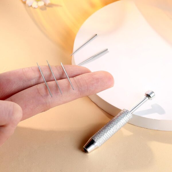 Piercing Taper Ball Grabber Tool for Changing Jewelry - 14G 16G 18G 20G Stainless Steel Flat Back Earrings Applicator Tool Threadless Insertion Pin Thread Body Piercing Kit for Ear Nose Lip - Image 5