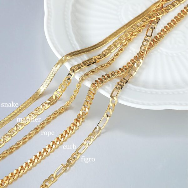 DEARMAY Gold Ankle Bracelets Set for Women Waterproof, 14K Gold Anklets for Women Cuban Link Layered Pack Jewelry Gift - Image 5