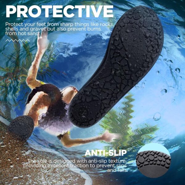 SIMARI Water Shoes for Women Men Swim Aqua Socks Beach Pool Essentials Barefoot Surf River Boat Kayak Sea Yoga Sand Exercise Sport Accessories Breathable Quick-Dry Adult Youth Kid Size SWS001 - Image 4