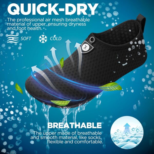 SIMARI Water Shoes for Women Men Swim Aqua Socks Beach Pool Essentials Barefoot Surf River Boat Kayak Sea Yoga Sand Exercise Sport Accessories Breathable Quick-Dry Adult Youth Kid Size SWS001 - Image 3
