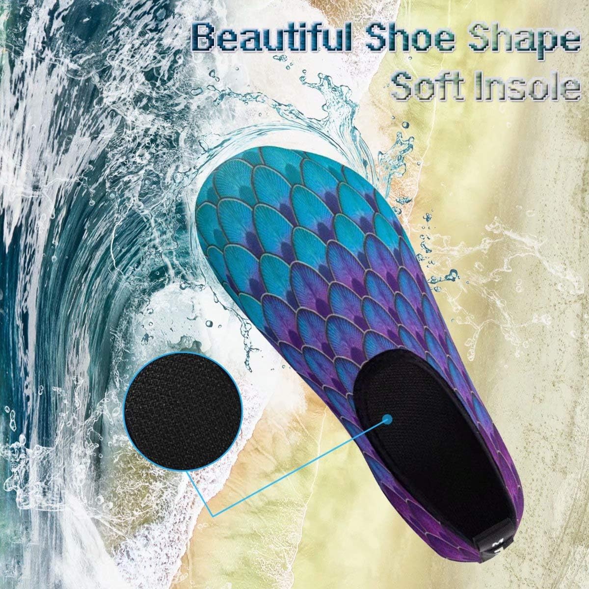 YALOX Water Shoes Women's Men's Outdoor Beach Swimming Aqua Socks Quick-Dry Barefoot Shoes Surfing Yoga Pool Exercise - Image 3