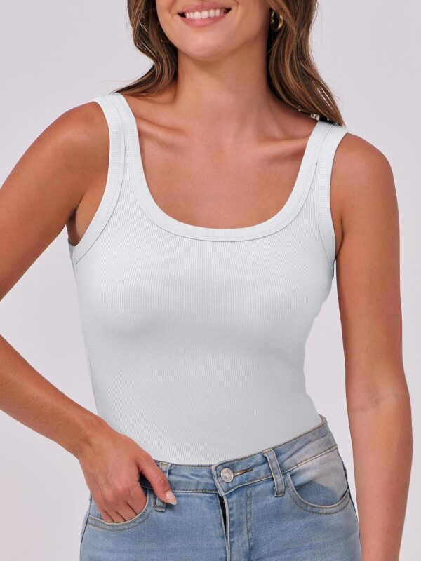ANRABESS Womens Sleeveless Scoop Neck Tank Top Ribbed Fitted Summer Basic Slim Cute Tops 2025 - Image 4