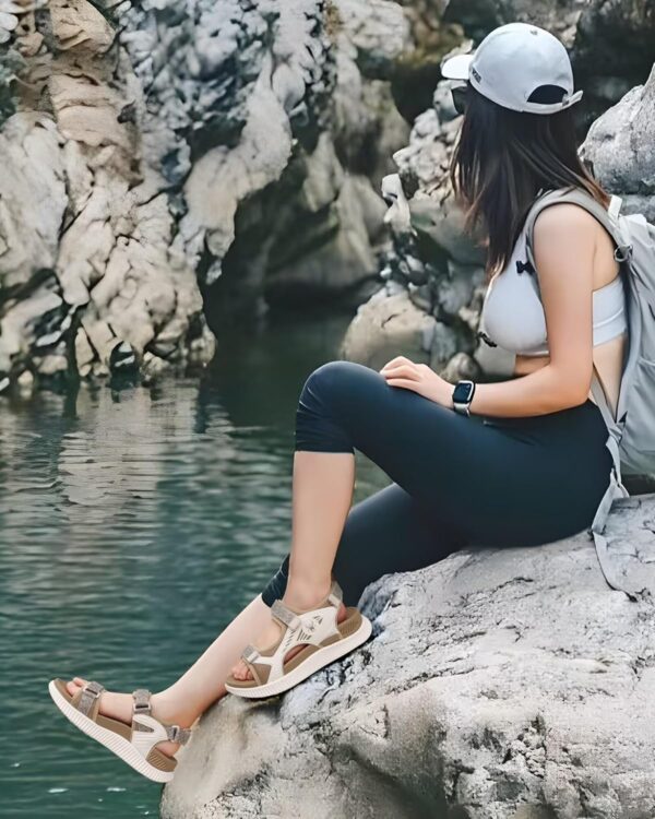 KuaiLu Womens Orthopedic Walking Sandals with Comfortable Arch Support Recovery Sport Relief Plantar Fasciitis Summer Outdoor Hiking Adjustable Strap Platform Cushion Shoes - Image 3