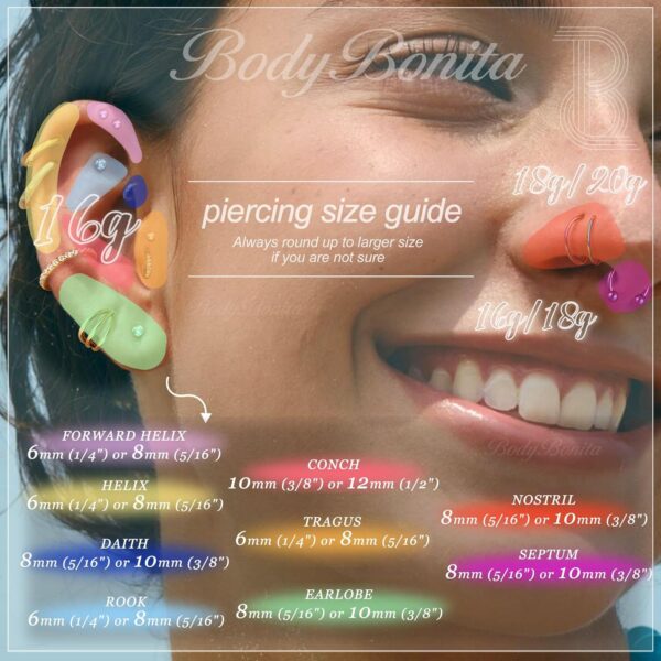 BodyBonita 3pcs Nose Rings Hoops - 316L Surgical Steel Double Hoop Nose Rings 14G/16G/18G/20G Hinged CZ Piercing Jewelry Septum Clicker Rings Cartilage Earring Helix Rook Tragus Daith 7mm/8mm/9mm/10mm - Image 7