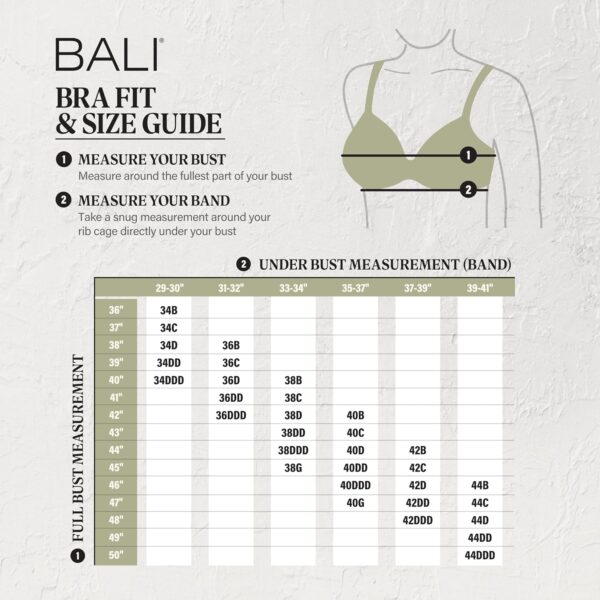 Bali Women's Underwire, One Smooth U Ultra Light T-Shirt, Convertible Bra - Image 7