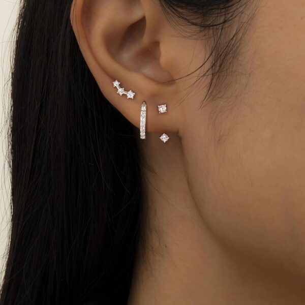 FIASASO Sterling Silver Earrings for Women Trendy 3 Pairs Hypoallergenic Stud Hoop Cartilage Earrings Set Small 925 Earring Stacks Cute Studs Huggie Earring Dainty Silver Jewelry for Sensitive Ears Non Tarnish - Image 7