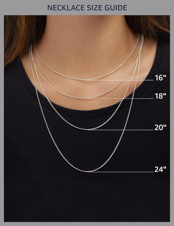 Amazon Essentials Sterling Silver Thin 0.8mm Box Chain Necklace | Available in Yellow Gold or Silver | 16", 18", 20", 24", or 30" (previously Amazon Collection) - Image 6