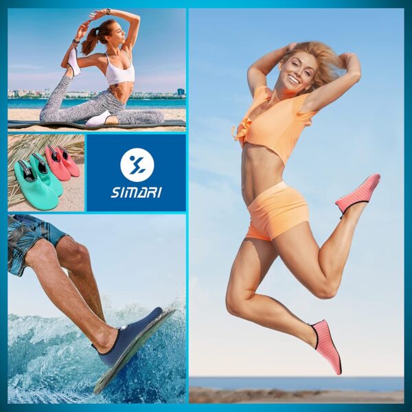 SIMARI Water Shoes for Women Men Swim Aqua Socks Beach Pool Essentials Barefoot Surf River Boat Kayak Sea Yoga Sand Exercise Sport Accessories Breathable Quick-Dry Adult Youth Kid Size SWS001 - Image 8