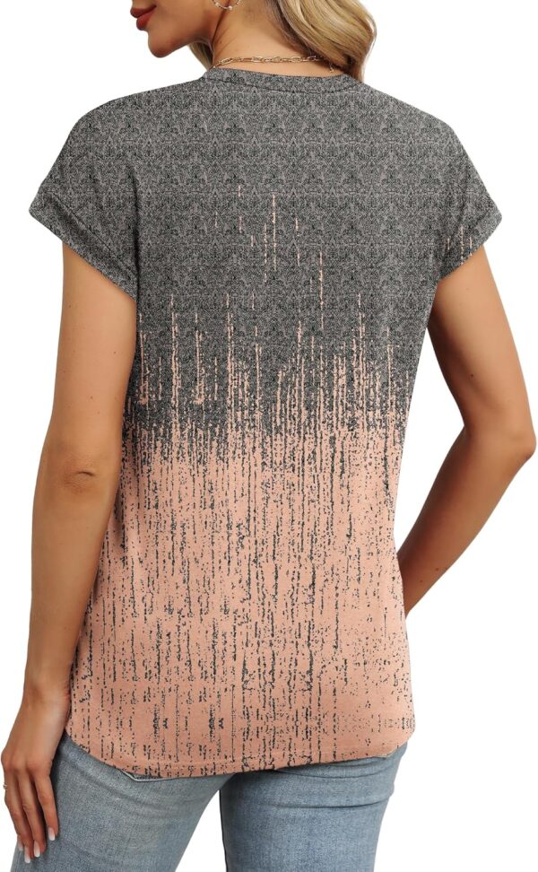 Alaroo Womens Summer Tops Short Sleeve Shirts Crew Neck Cute Trendy Tunic Blouses (S-3XL) - Image 5