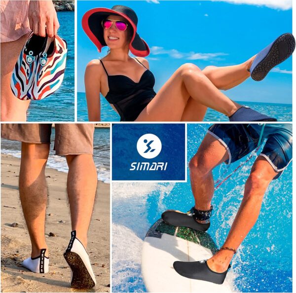 SIMARI Water Shoes Women Men Aqua Socks Beach Barefoot Quick Drying Aqua Aerobics Swim Pool Non Slip Outdoor Travel Essentials Surf River Lake Snorkeling Kayak Yoga Adult Youth - Image 9