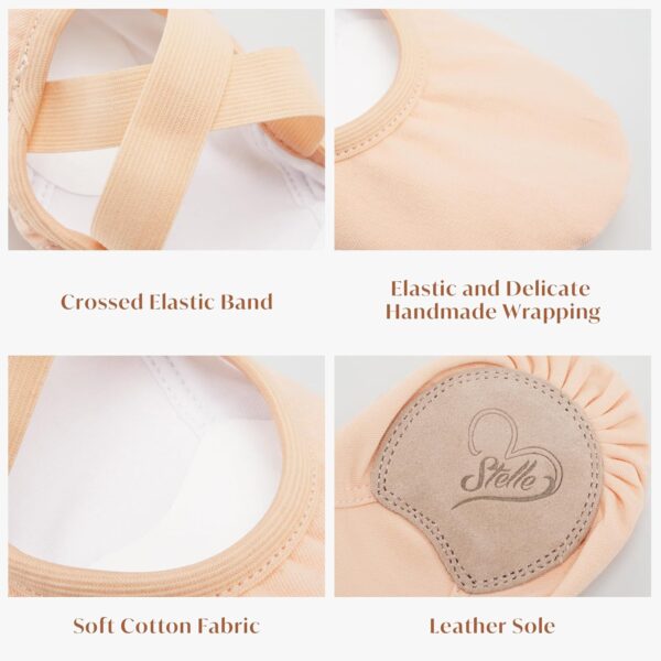 Stelle Ballet Shoes for Women Highly Stretch Canvas Dance Slipper Ballet Mesh Flats Non-Slip Yoga - Image 6