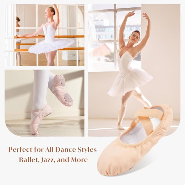 Stelle Ballet Shoes for Women Highly Stretch Canvas Dance Slipper Ballet Mesh Flats Non-Slip Yoga - Image 7