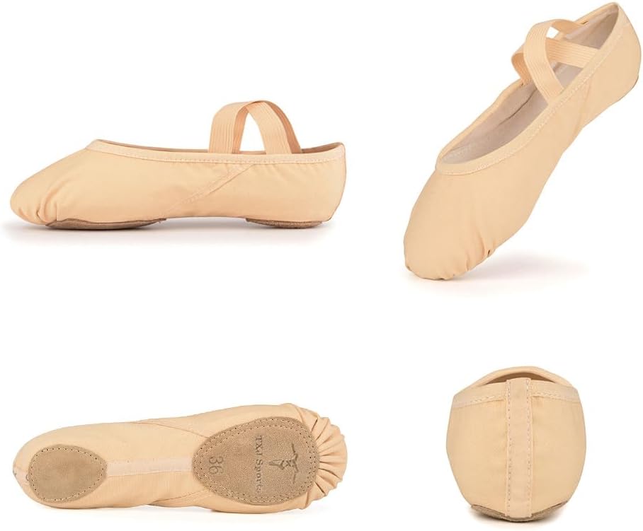 TXJ Sports Ballet Shoes for Women Girls, Women's Ballet Slipper Canvas Dance Shoes Split Sole Yoga Dance Flats - Image 9