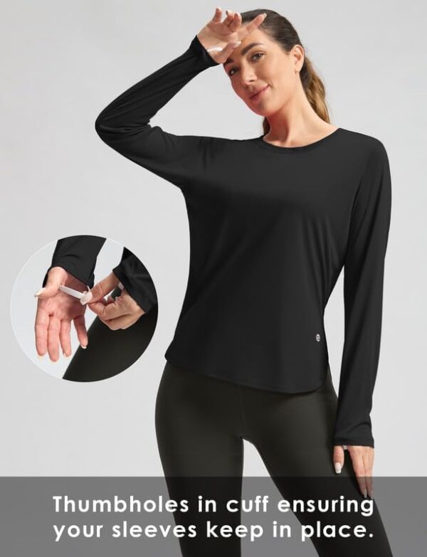 Women's Sun Shirts UPF 50+ Long Sleeve UV Protection Shirt Lightweight Quick Dry Workout Hiking Tops for Women - Image 5