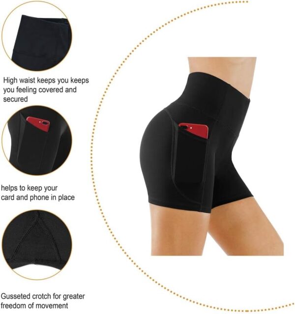 THE GYM PEOPLE Women's High Waist Workout Shorts Breathable Dolphin Split Elastic Lounge Yoga Shorts - Image 7