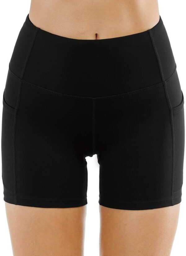 THE GYM PEOPLE Women's High Waist Workout Shorts Breathable Dolphin Split Elastic Lounge Yoga Shorts - Image 3