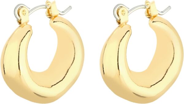 Wgoud Chunky Hoop Earrings Set 14K Gold Hoop Earrings for Women Hypoallergenic, Thick Hoops Earring set, Twist Huggie Hoop Earring - Image 8